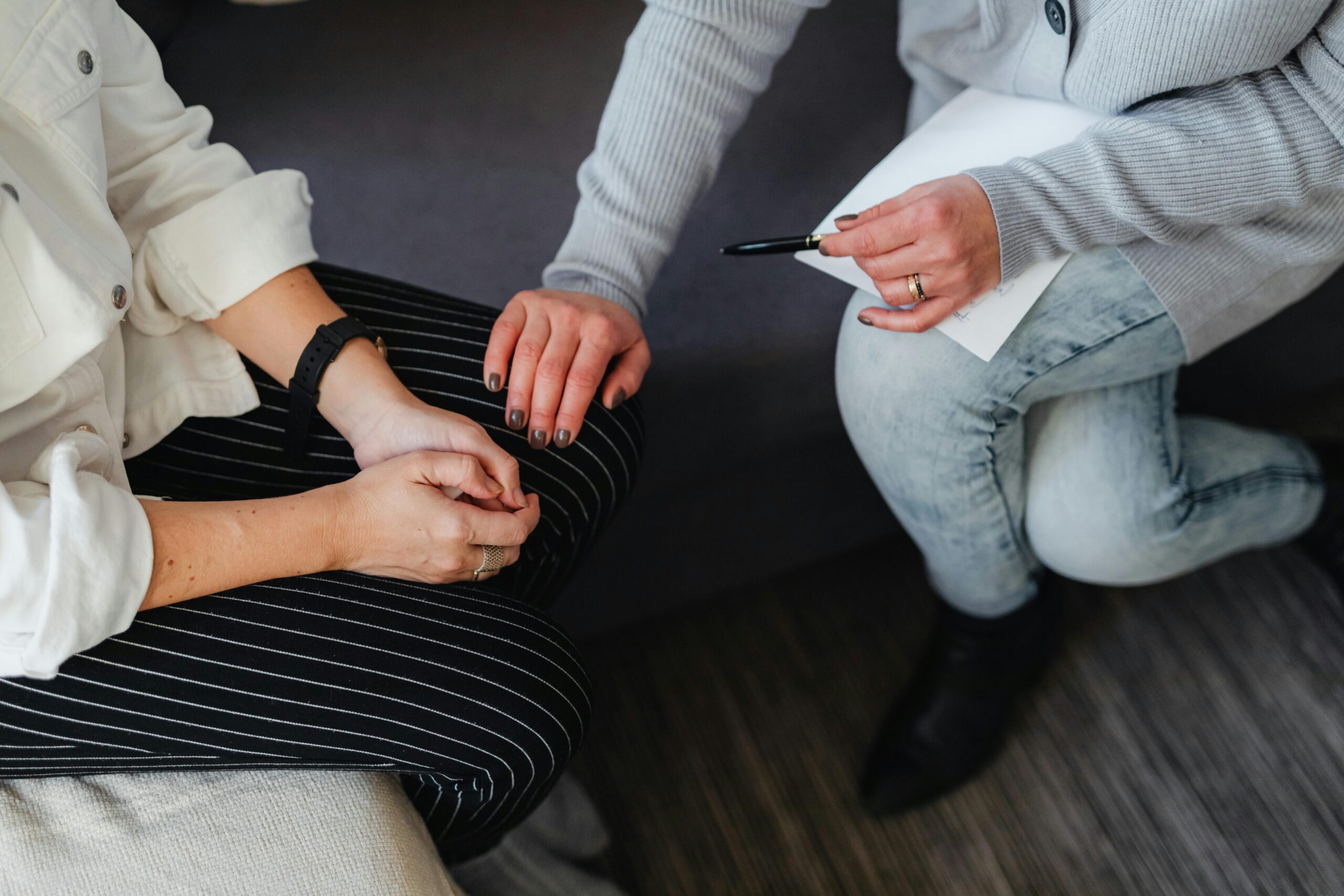Patient receiving emotional support